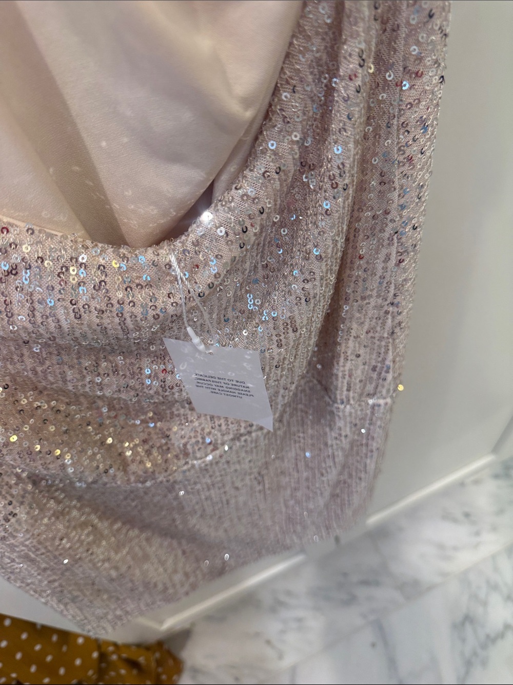 Lovers + Friends Champagne Sequin Mini Dress - Picture 2 of 4